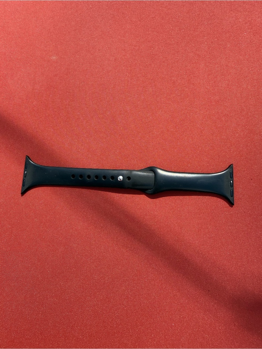 Slim Black Silicone Smartwatch Band - Compatible Wearable Strap
